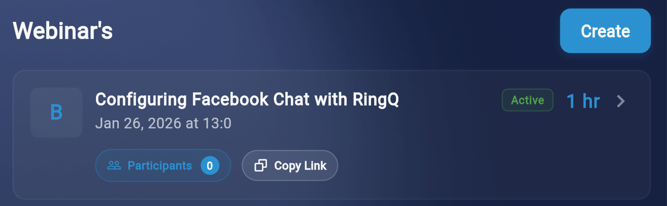 Copy your webinar link.
